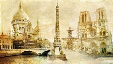 Фреска Достопримечательности Парижа