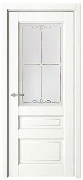 Дверь Эрмитаж-2 ширина 60 см Винил Мателюкс с алмазной гравировкой "Галерея"