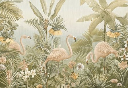 Фреска Tropical Тропики. Фламинго. ag0232