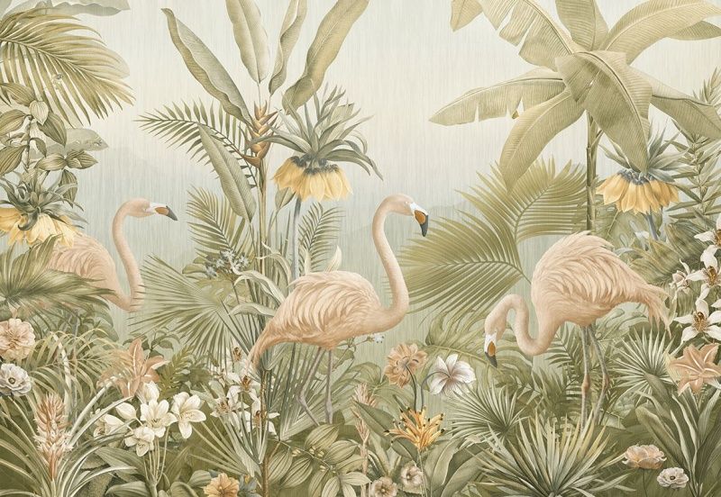 Фреска Tropical Тропики. Фламинго. ag0232