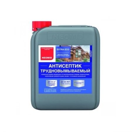 Трудновымываемый антисептик neomid Extra Eco, 5л.