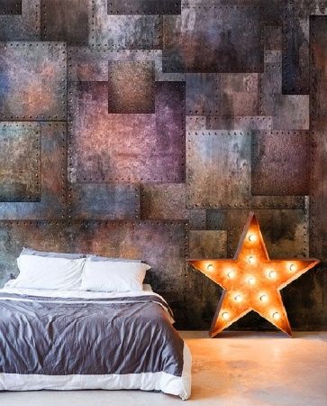 Графика Старая стена. Металл. Лофт. ag0294