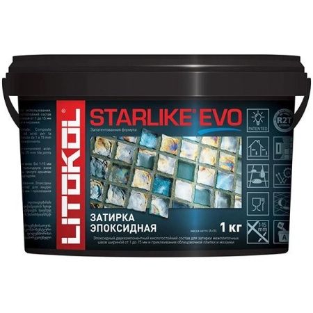 LITOKOL STARLIKE EVO двухкомпонентная затирка на эпоксидной основе S.240 MOKA  (1кг)