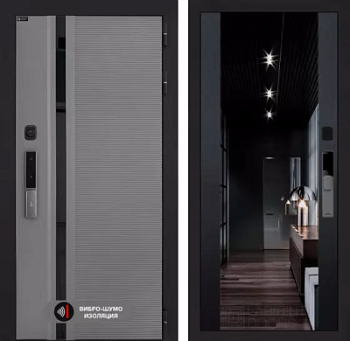 Входная дверь Пиано Смарт 2.0 с зеркалом (тонированное) Максимум