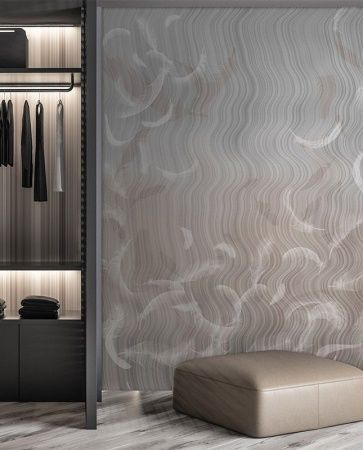 Графика Лофт. Перья. Волны. Бетонная стена. ag0336