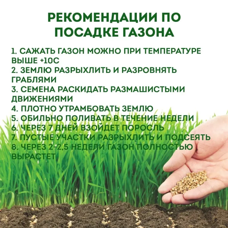 Травосмесь "Лужайка" 10 кг Зеленый уголок