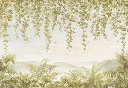 Фреска Tropical Тропические растения. ag0203