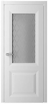 Дверь СтильБогема ширина 60 см Эмаль Стекло "Оникс" кромка В цвет полотна