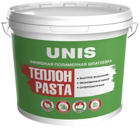Шпатлевка финишная Unis Теплон Pasta полимерная 28 кг