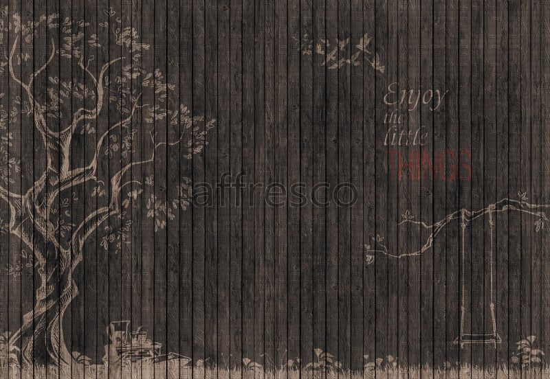 Дерево и птицы на досках, арт. ID135768