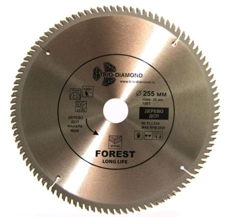 Диск пильный TRIO-DIAMOND серия Forest 255*100Т*30/20 mm Диск пильный TRIO-DIAMOND серия Forest 255*100Т*30/20 mm