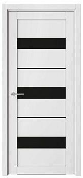 Дверь Прага ширина 60 см Винил Стекло черное