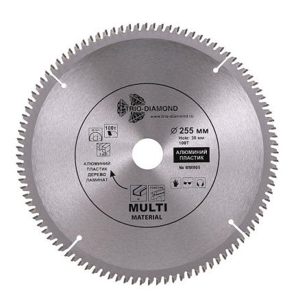 Диск пильный TRIO-DIAMOND серия Multi Material 255*100T*32/30 mm Диск пильный TRIO-DIAMOND серия Multi Material 255*100T*32/30 mm