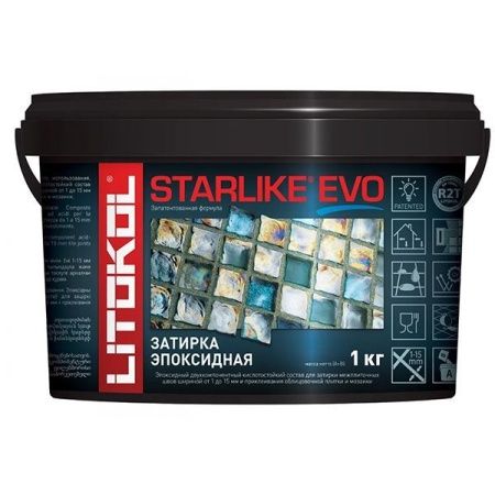 LITOKOL STARLIKE EVO двухкомпонентная затирка на эпоксидной основе S.202 naturale  (1кг)