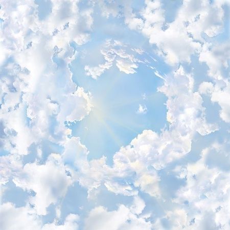 Фреска Небо с облаками на потолок