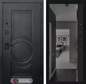 Входная дверь Гранд с зеркалом Панорама с тонировкой