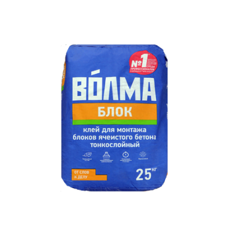 Клей для пеноблоков Волма Блок, 25кг