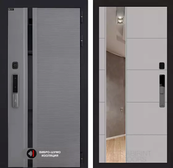 Входная дверь Пиано Смарт 2.0 с зеркалом 19