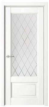 Дверь Эрмитаж-1 ширина 90 см Винил Мателюкс с алмазной гравировкой "Ромб"