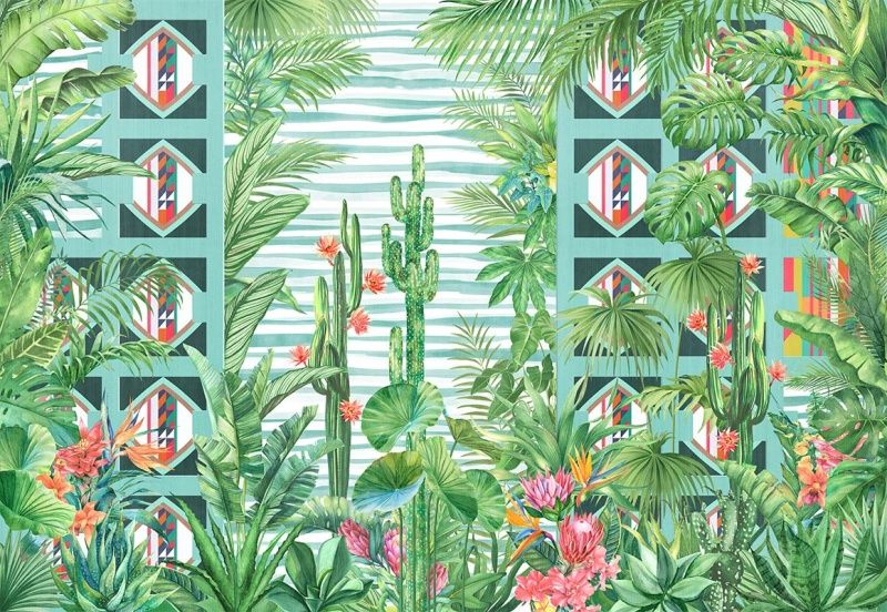 Фреска Tropical Тропики. Кактусы. ag0229