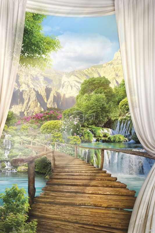 Мост к водопаду  Art.30462