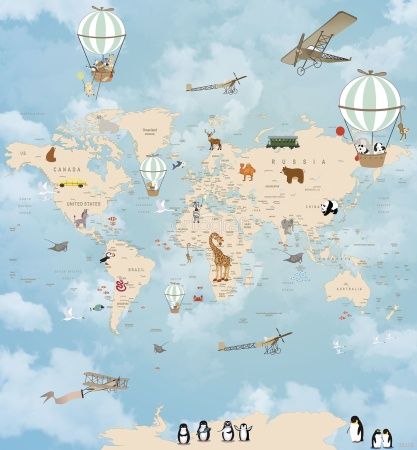 Фреска Карта со зверями Art.33108