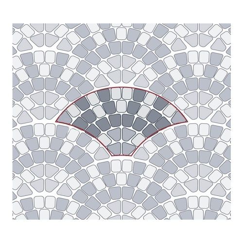 Тротуарная плитка STEINGOT Классика круговая Желтая Верхний прокрас 60 мм