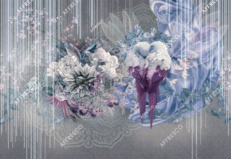 Попугаи и восточный орнамент, арт. ID137762