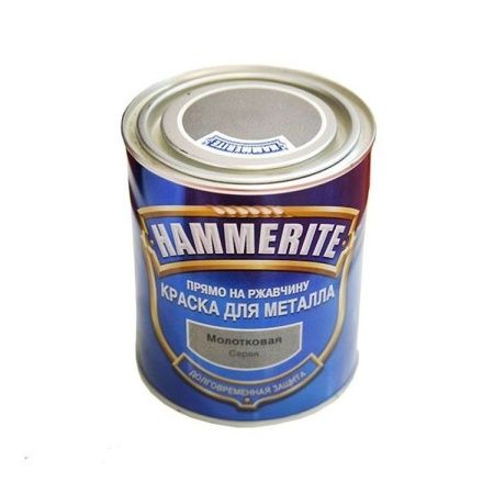 Молотковая краска по ржавчине Hammerite (Серая), 2,5 л