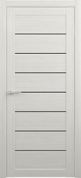 Дверь Сеул ширина 40 см Эко-шпон Стекло черное