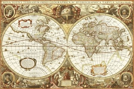 Фреска Карта мира Art.545