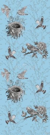 Птичьи гнезда на голубом фоне Art.30237