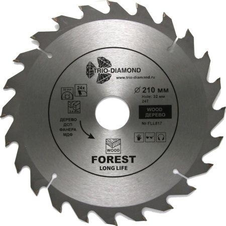 Диск пильный TRIO-DIAMOND серия Forest 210*24T*32/30 mm Диск пильный TRIO-DIAMOND серия Forest 210*24T*32/30 mm