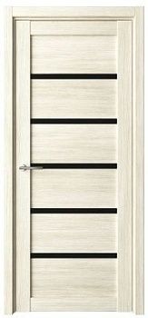 Дверь Вена ширина 70 см Эко-шпон Стекло черное