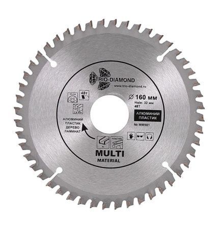 Диск пильный TRIO-DIAMOND серия Multi Material 160*48T*32/30/20 mm Диск пильный TRIO-DIAMOND серия Multi Material 160*48T*32/30/20 mm