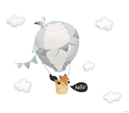 Фреска Лисенок на шаре Art.33311