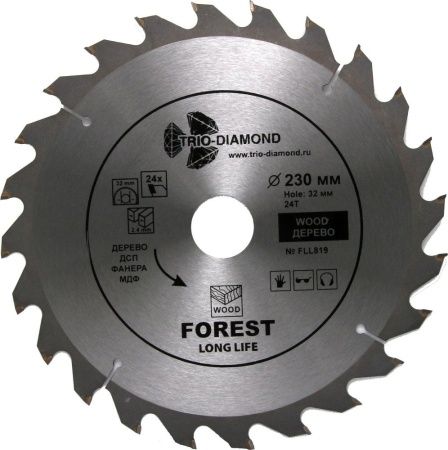 Диск пильный TRIO-DIAMOND серия Forest 230*24T*32/30 mm Диск пильный TRIO-DIAMOND серия Forest 230*24T*32/30 mm