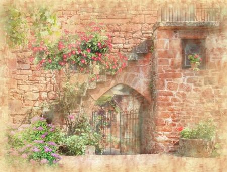 Фреска Улочка в Италии