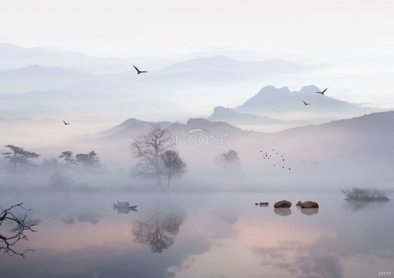 Туман на озере Art.33577