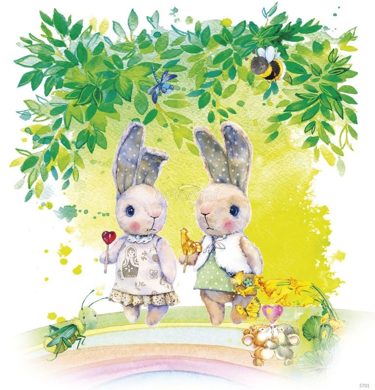 Фреска Кролики Art.5701