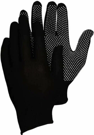 Перчатки нейлон микроточка 175 черные
