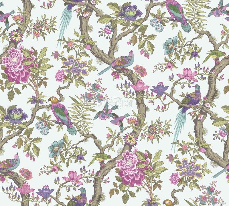 Яркие птицы в кустах Art.5618