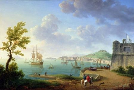 Фреска Античный итальянский пейзаж с деревом