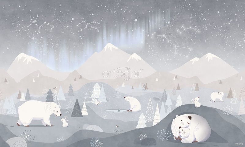 Фреска Массаулина Людмила "Полярные мишки" Art.21172