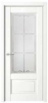 Дверь Эрмитаж-1 ширина 60 см Винил Мателюкс с алмазной гравировкой "Галерея"