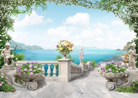 Фреска Белая мраморная лестница