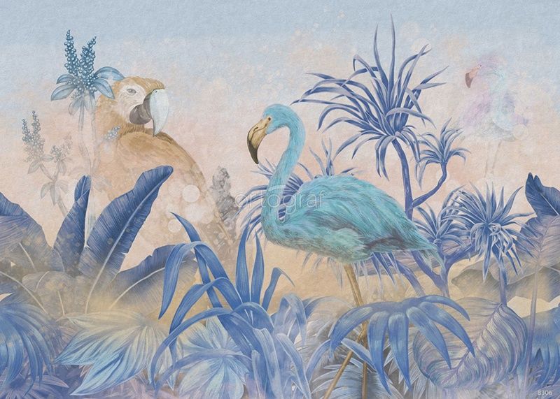 Заросли с фламинго Blue Art.8306