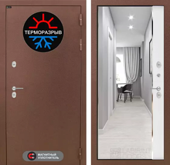 Входная дверь Термо Магнит с зеркалом Панорама