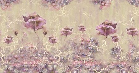 Фреска Орнамент с сиреневыми цветами