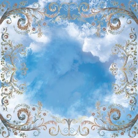 Фреска Небо, облака, орнамент